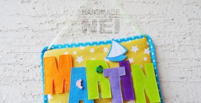 Табелка за име от плат „Martin“