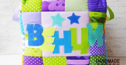 Кош за играчки от плат „Венци“
